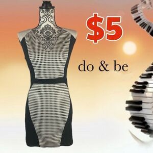 $5 ADD ON ITEM do & be black sleeveless fitted dress